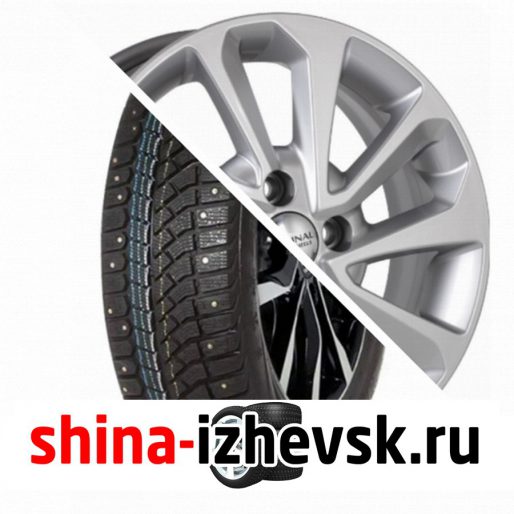 Колесо в сборе Viatti Brina Nordico (V-522) 185/65 R15 T 88 + СКАД KL-320 6xR15 4×100 ET46 DIA54.1 Глянцевый серебристый в Ижевске